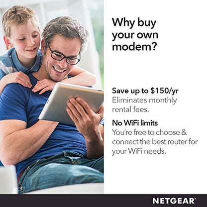 NETGEAR Cable Modem CM700 - Compatible with All Cable Providers Including Xfinity by Comcast, Spectrum, Cox | For Cable Plans Up to 500 Mbps | DOCSIS 3.0