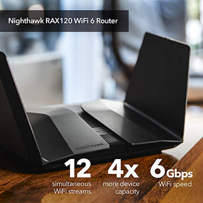 NETGEAR Nighthawk 12-Stream AX12 Wifi 6 Router (RAX120) – AX6000 Wireless Speed (Up to 6 Gbps) | 3,500 sq. ft. Coverage