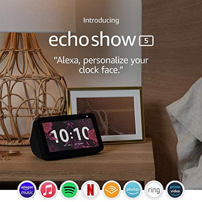 Echo Show 5 -- Smart display with Alexa – stay connected with video calling - Charcoal