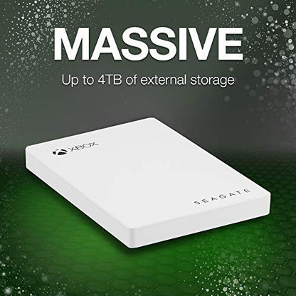 Seagate Game Drive For Xbox 2TB External Hard Drive Portable HDD, USB 3.0 – White, Designed For Xbox One, 1 Month Xbox Game Pass Membership, 1 year Rescue Service (STEA2000417)