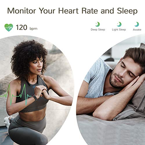 Letsfit Smart Watch, Fitness Tracker with Heart Rate Monitor, Activity Tracker with 1.3 Inch Touch Screen, IP68 Waterproof Pedometer Smartwatch with Sleep Monitor, Step Counter for Women and Men