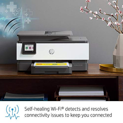 HP OfficeJet Pro 8025 All-in-One Wireless Printer, Smart Home Office Productivity, HP Instant Ink, Works with Alexa (1KR57A)