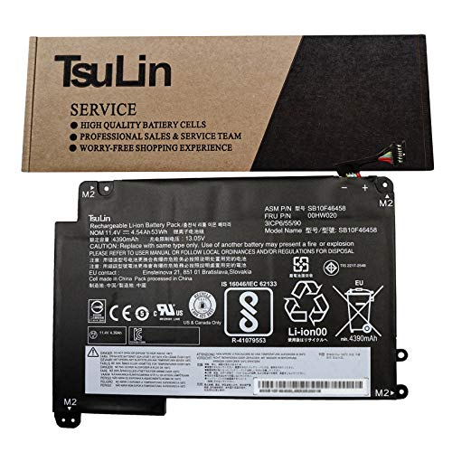 TsuLin 00HW020 Laptop Battery Replacement for Lenovo ThinkPad Yoga 460 Yoga P40 Series Notebook SB10F46458 00HW021 SB10F46459 11.4V 53Wh 4540mAh
