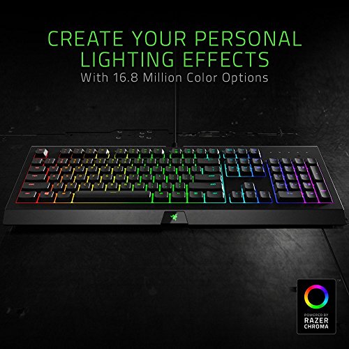 Razer Cynosa Chroma Gaming Keyboard: 168 Individually Backlit RGB Keys - Spill-Resistant Design - Programmable Macro Functionality - Quiet & Cushioned