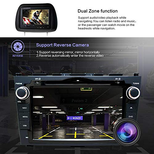 SWTNVIN Car Stereo Radio in Dash Navigation with 2G ROM 32G RAM Fits for Honda CRV 2007 2008 2009 2010 2011, 8 inch Touchscreen Android 10.0 DVD Player Support WiFi TPMS Bluetooth