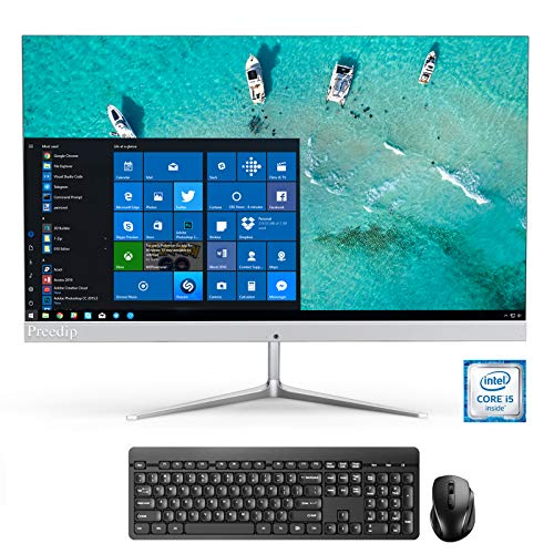 Preedip All in One Desktop Computer,23.8-inch 1920x1080 FHD,4GB RAM 256GB ROM AIO PC with Intel Core i5-4310M(Up to 3.4GHz),Pre-Installed Windows 10,Support 2.4G/5.0G Dual Band WiFi and Bluetooth 4.2