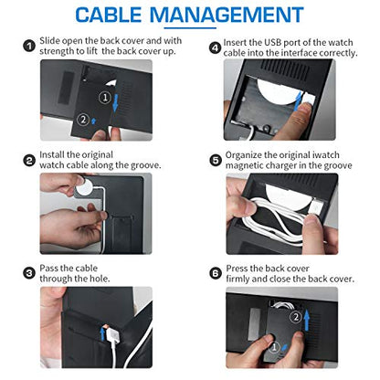 WAITIEE Updated Version,Wireless Charger 5 in 1,Qi Wireless Charging Station for iWatch 6/5/4/3/2/1& AirPods3/2/1 & Pencil & iPhone 12/11/11 Pro Max/XR/XS Max/Xs/X/8/8P Black(No iWatch Charging Cable)