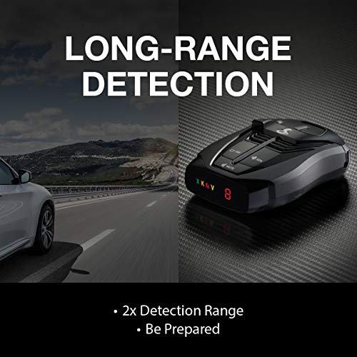 Cobra RAD 380 Laser Radar Detector – Long Range Detection, LaserEye Front and Rear Detection, IVT Filtering, Updateable Software, Adjustable Sensitivity, Digital Signal Processing, Black