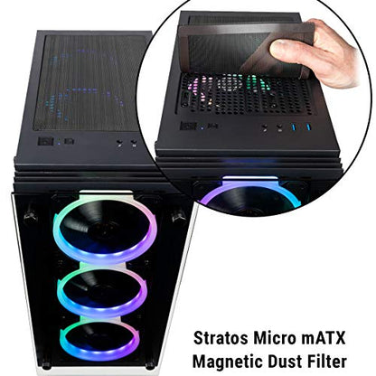 CUK Stratos Micro Gaming Desktop (AMD Ryzen 5 with Radeon Graphics, 16GB 3200MHz DDR4 RAM, 256GB NVMe SSD, 500W PSU, AC WiFi, No OS) Gamer PC Computer