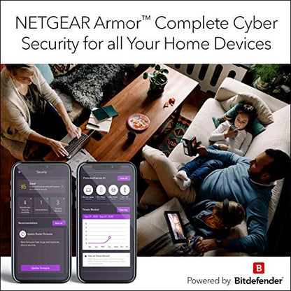 NETGEAR Nighthawk X6 Smart Wi-Fi Router (R8000) - AC3200 Tri-band Wireless Speed (Up to 3200 Mbps) | Up to 3500 Sq Ft Coverage & 50 Devices | 4 x 1G Ethernet and 2 USB ports | Armor Security