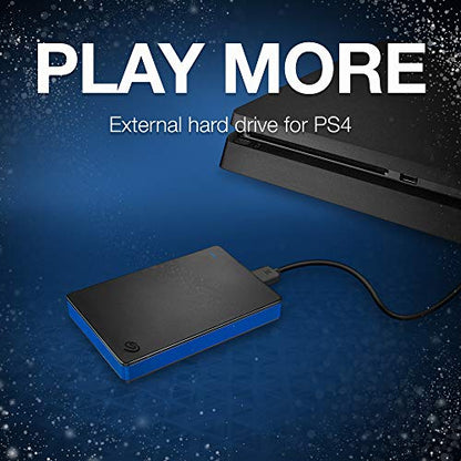 Seagate Game Drive 4TB External Hard Drive Portable HDD - Compatible With PS4 (STGD4000400) blue