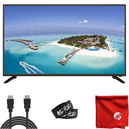 Sansui 43-Inch 1080p FHD DLED Smart TV (S43P28FN) Slim, Lightweight, Built-in HDMI, USB, High Resolution, Digital Noise Reduction Bundle with Circuit City 6-Feet 4K HDMI Cable and Accessories