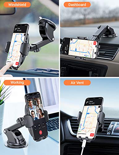 TORRAS [Ultra-Durable] Cell Phone Holder for Car, Universal Car Phone Mount Dashboard Windshield Vent Compatible with iPhone 12 11 Pro Max XS X XR 8 SE, Samsung Galaxy S20+Ultra S10 Note 10 Plus &All