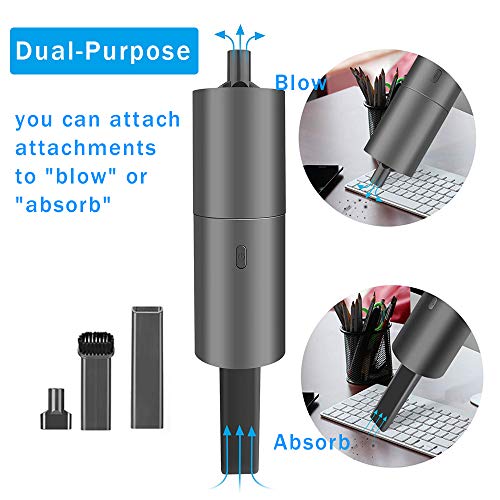 Handheld Vacuum/Blower Cleaner 2 in 1, Cordless Vacuum Cleaner Portable Mini Rechargeable Vacuum with Quick Charge Technology and Strong Suction Lightweight Design for Home,Office Desk, Car Cleaning