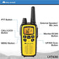 Midland 36 Channel FRS Two-Way Radio - Long Range Walkie Talkie, 121 Privacy Codes, NOAA Weather Scan + Alert (Yellow/Black, 3-Pack)