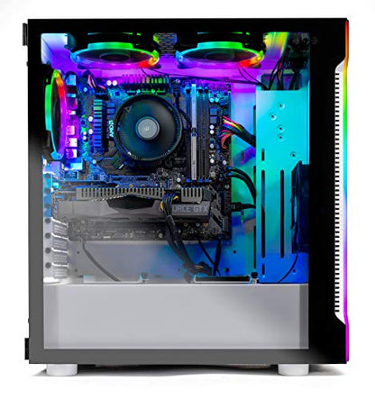 SkyTech Archangel Gaming Computer PC Desktop – Ryzen 5 3600 3.6GHz, GTX 1650 4G, 500GB SSD, 8GB DDR4 3000MHz, RGB Fans, Windows 10 Home 64-bit, 802.11AC Wi-Fi