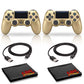Playstation 4 DualShock 4 Wireless Controller (Gold) Two Pack Bundle + Micro USB Cables