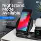 Charging Station for Multiple Devices – Wireless Charger – 3 in 1 Magnetic Charging Base for Phone, Watch and Headphones – Compatible with Apple Products – Convenient and Practical - Black
