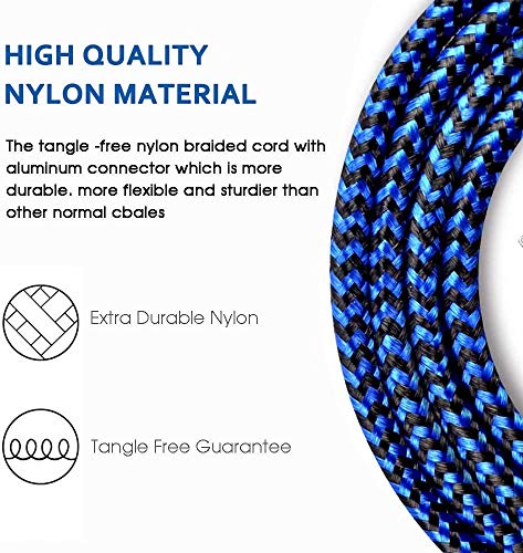 Lightning Cables 3Pack 10FT iPhone Charger MFi Certified Extra Long Nylon Braided USB Fast Charging Syncing Cord Compatible with iPhone