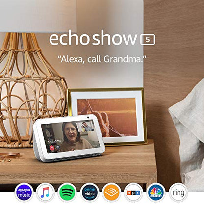 Echo Show 5 -- Smart display with Alexa – stay connected with video calling - Sandstone