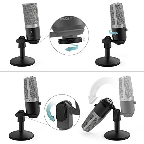 USB Microphone,Fifine PC Microphone for Mac and Windows Computers,Optimized for Recording,Streaming Twitch,Voice Overs,Podcasting for YouTube,Skype Chats-K670