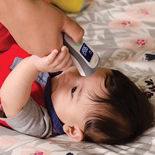 HealthSmart Digital Temporal Thermometer with No Contact Infrared Technology ideal for Babies, Children or Adults with Modes to also Test Temperature of Objects or Air with Alarm and Memory Function