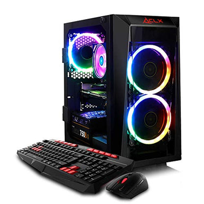 CLX Set Performance Gaming PC, Wraith Prism Cooled AMD Ryzen 7 3800X 3.9GHz 8-Core, B450 MATX, GeForce RTX 2080 Ti 11GB, 16GB DDR4, 960GB SSD, WiFi, Black Mini-Tower RGB Fans, Windows 10 Home