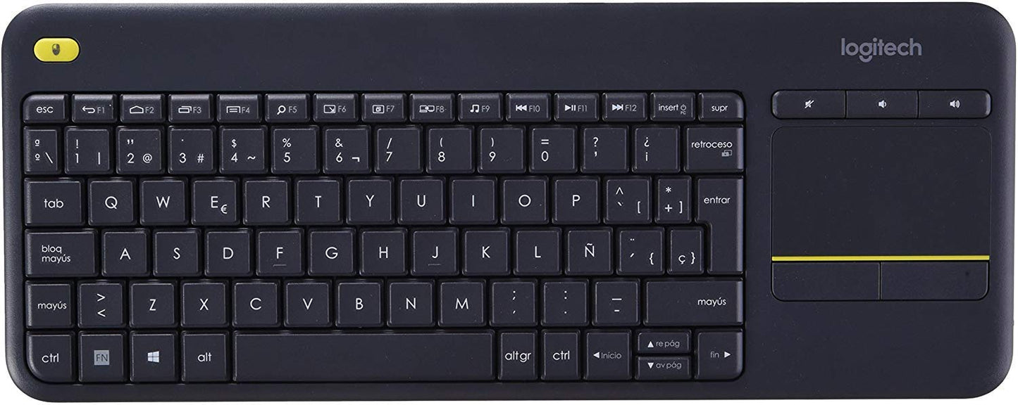 Logitech K400 Plus Wireless Touch TV Keyboard with Easy Media Control and Built-In Touchpad