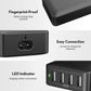 USB Charging Station, RAVPower 4-Port USB Charger 40W 8A Multi Charger, Compatible with iPhone 11 Pro Max XS Max XR X 8 7 Plus, iPad Pro Air Mini, Galaxy S9 S8 S7 S6 Edge, Tablet and More (Black)