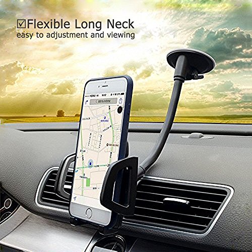 Phone Car Holder, Vansky 3-in-1 Universal Cell Phone Holder Car Air Vent Holder Dashboard Mount Windshield Mount for iPhone 12 11 X XR 7/7 Plus, Samsung Galaxy S9 LG Sony and More