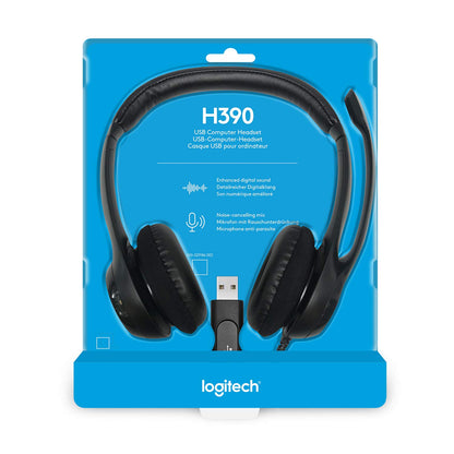 Logitech USB Headset H390 with Noise Cancelling Mic