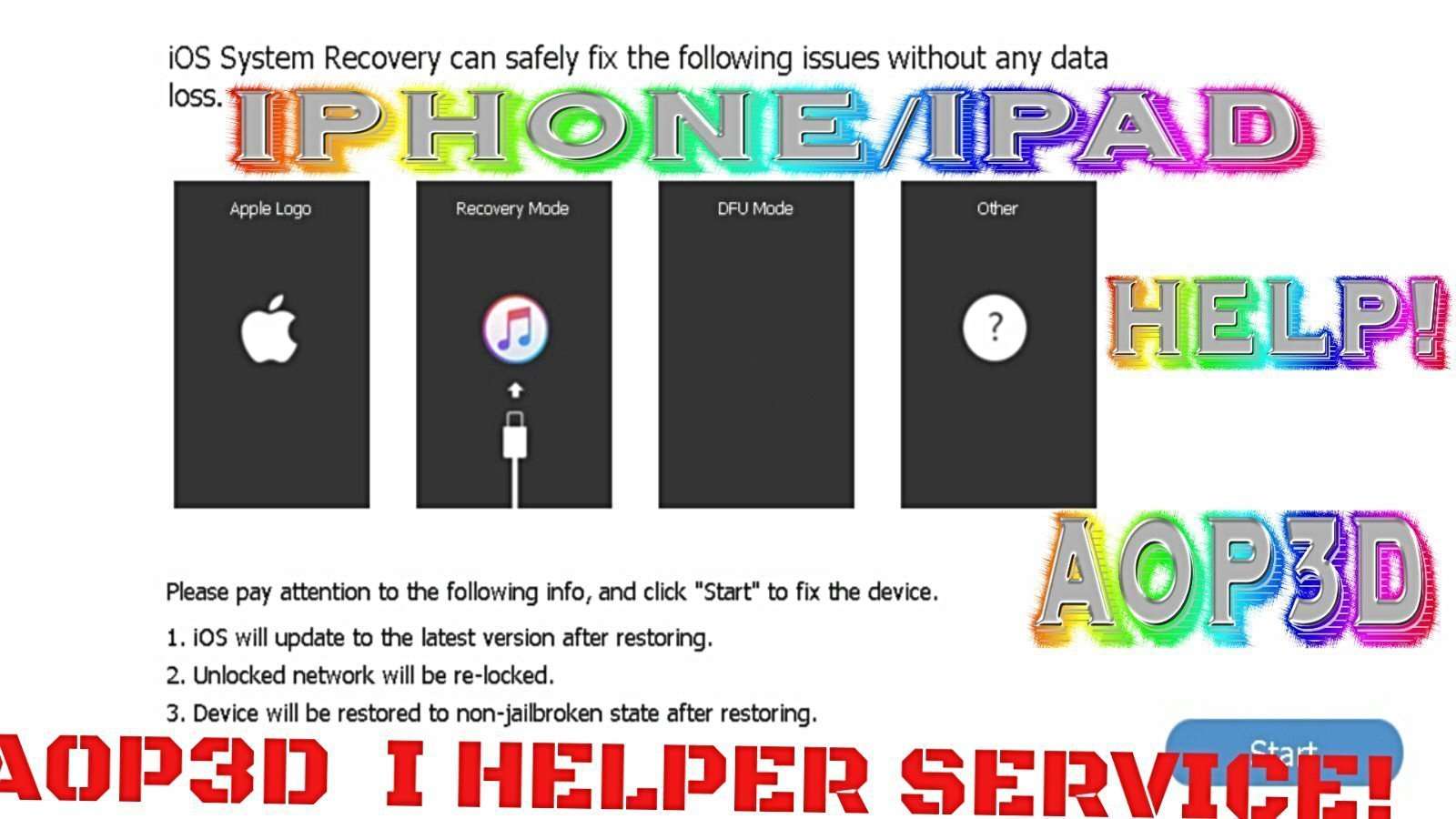 AOP3D  I HELPER SERVICE!