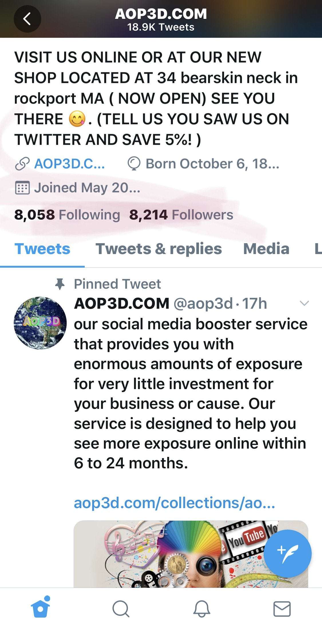 AOP3D SOCIAL MEDIA SUCCESS ( SERVICE)